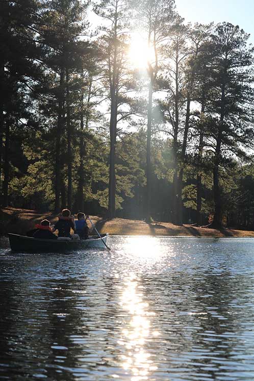 Canoe on the lake